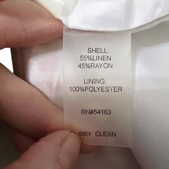 Calvin Klein NWT Sleeveless Abstract Linen Blend Sheath Dress Sz 8 - Picture 12 of 13